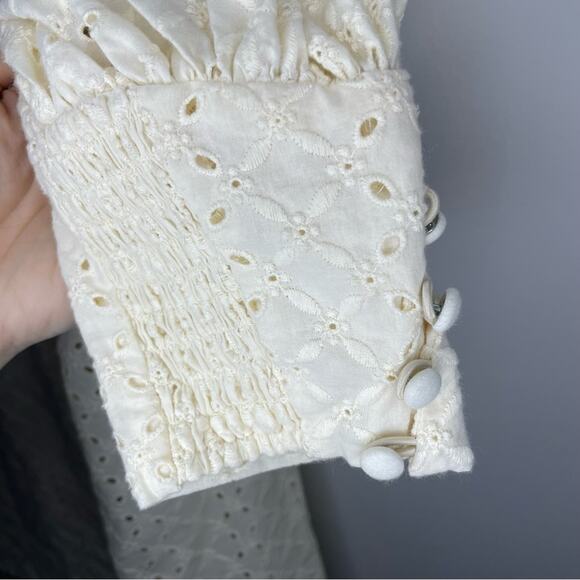 NWT New Johanna Ortiz Ecru Endless Curiosity Long Sleeve Ruffle Blouse Size 4 - Picture 12 of 13